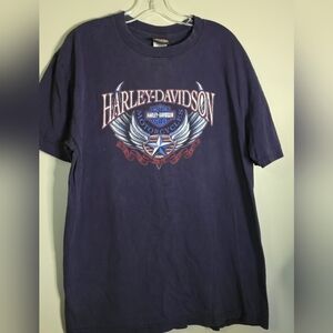 Harley-Davidson Navy Short-Sleeve Winged Logo Tee, Vintage